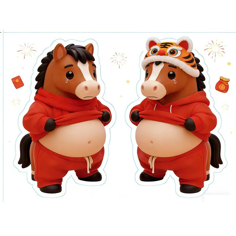 2Pcs 3D Belly Pinching Stickers Creative Cartoon Anti-Collision Car Decoration Stickers Pp Butt Sticker Shiba Inu Dog Decoration