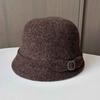 Шляпа-цилиндр из шерсти с узкими полями, ретро, темпераментная, с бриллиантовой пряжкой, британская мода, осенне-зимняя, теплая, женская, новая вязаная шляпа