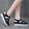 Baotou Roman Sandals Women 2024 Summer Single Shoes Solid Casual Sport Sandales Femme Wedges Thick Bottom Beach Sandalias Mujer