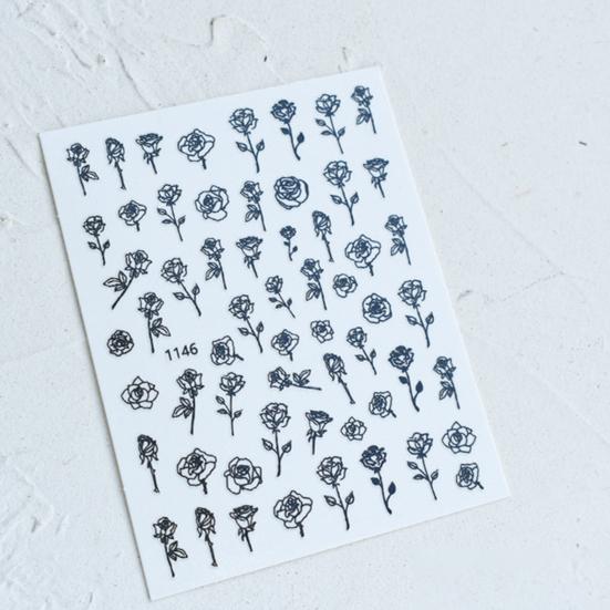 Nail Sticker Exquisite Pattern Strong Stickiness Removable Allergy Free Self Adhesive Decorative No Odor