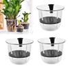 1pcs Transparent Flowerpot Double Layer Planter Pot with Reservoir Self Watering Plant Pot Office