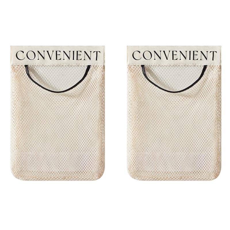 1-5 шт. Компактный настенный органайзер для пластиковых пакетов, многоразовая эластичная сетчатая стойка для хранения для кухни, пакетов для одежды