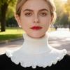 Yousheng Fake Collar Scarf Detachable High Collar Solid Color Knitted Turtleneck Scarves Collar Insert Fashion Accessory
