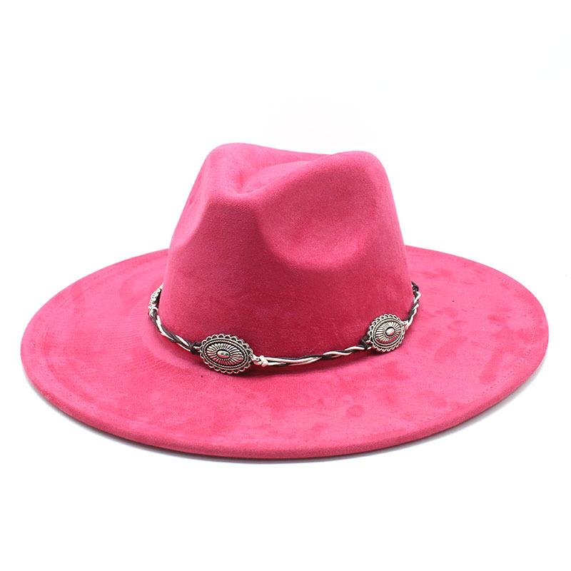 Suede Cowboy Hat Tibetan Accessories Men'S Jazz Top Hat Felt Hat