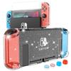 Suitable for Nintendo Switch Sparkling Crystal Case PC Material Protective Case with Screen Protector and 4 Keycaps