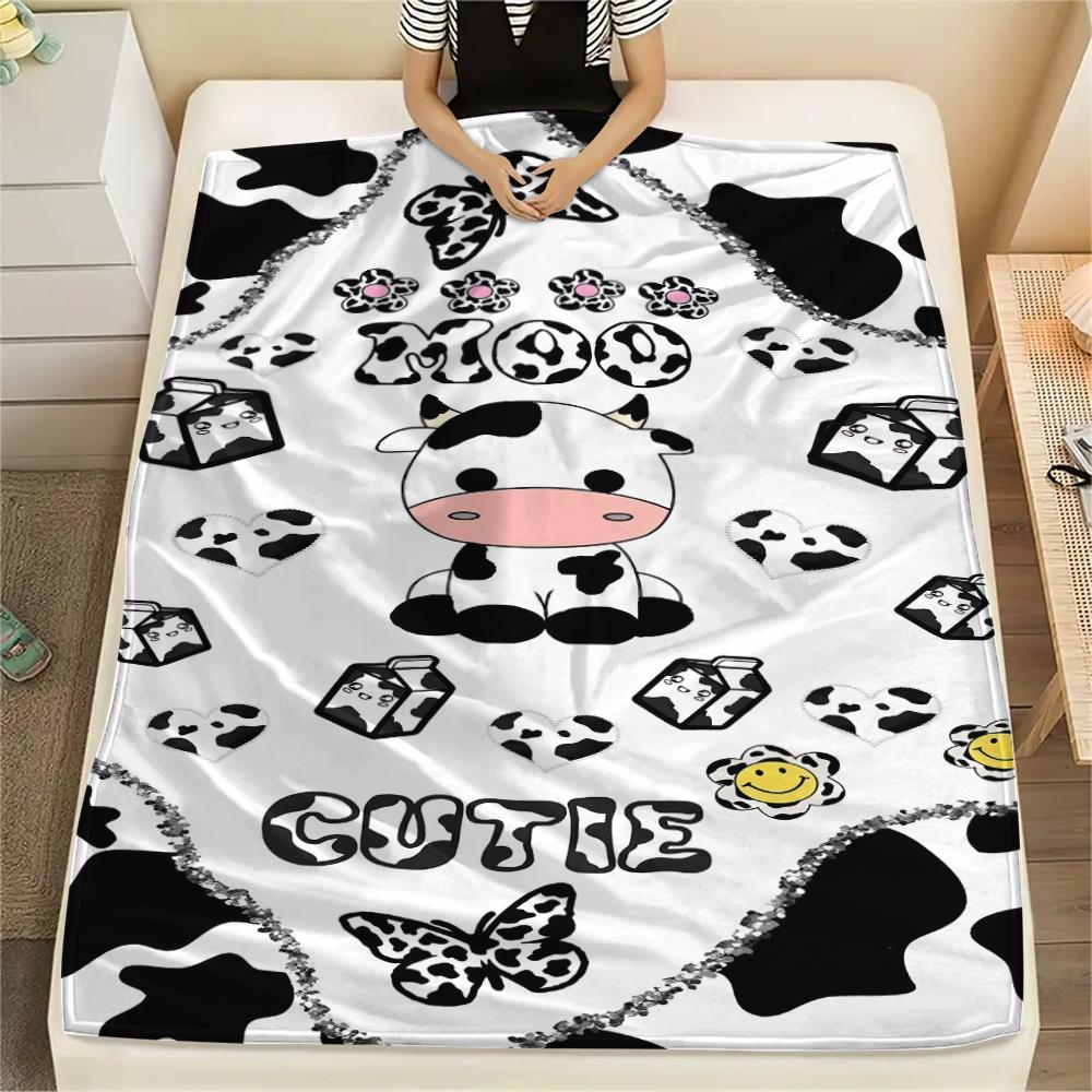 Leopard and cow print Print Flannel Blanket,High quality Comfortable for All Seasons,Home Decor,Warmth and Comfort,Perfect for Christmas Gifts