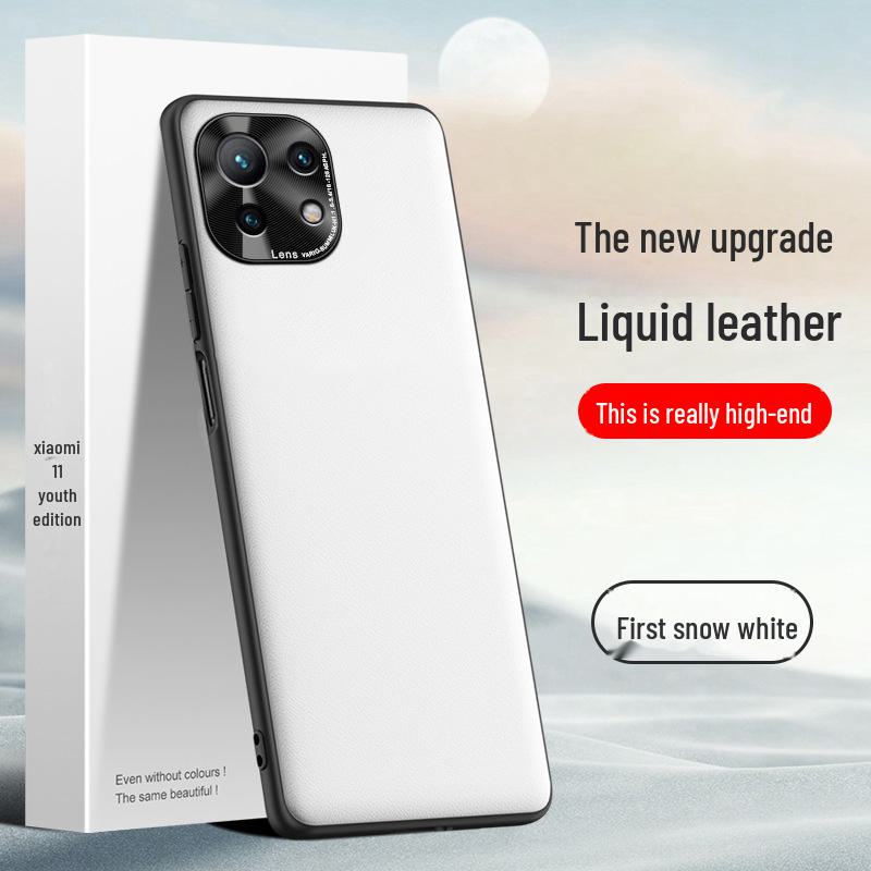 Чехол для телефона Xiaomi 11 Youth Edition Liquid Leather для защиты от падений — возможна доставка поштучно