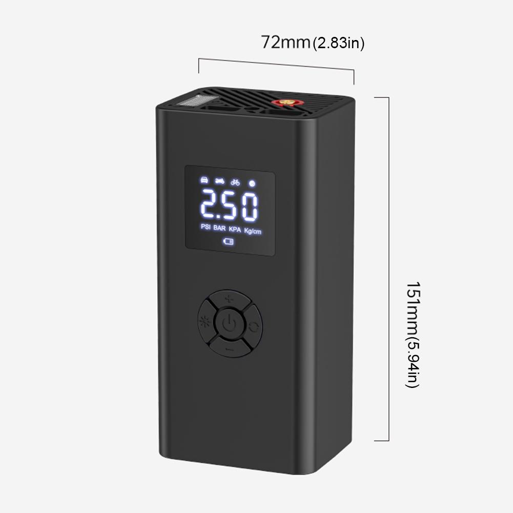 Portable Air Compressor with LED Light Wireless Tire Inflator 150PSI Digital Air Pump for Car Motorcycle Bicycle Tires Balls