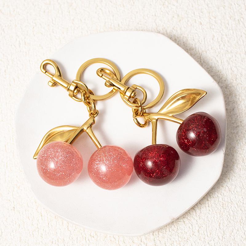 Вишнево-розовый DIY подвеска-шарм для сумки - Аксессуар для ключей в стиле TikTok