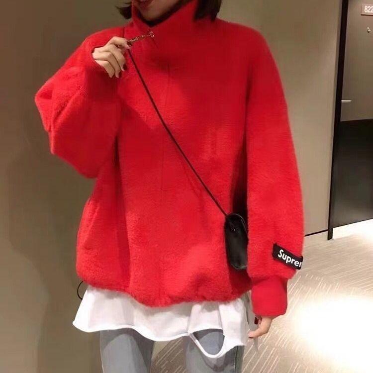 Осенне-зимний женский короткий вязаный кардиган с не теряющим мехом норковым бархатом, свободное пальто, утепленный универсальный топ