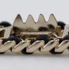 Chanel Заколка для волос с логотипом CHANEL Valletta Chain из черной кожи/позолоченная Женская Б/У