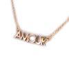 [N2532] - Позолоченное колье «Amour», розовое золото - 20x5 мм