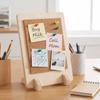 Solid Wood Cork Message Board Soft Cork Tabletop Display Stand  Office Workspace