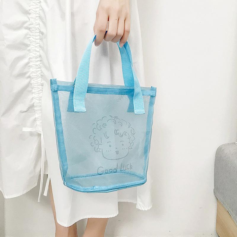 Складная сумка из нейлоновой сетки: Свежая, девчачья сувенирная сумка