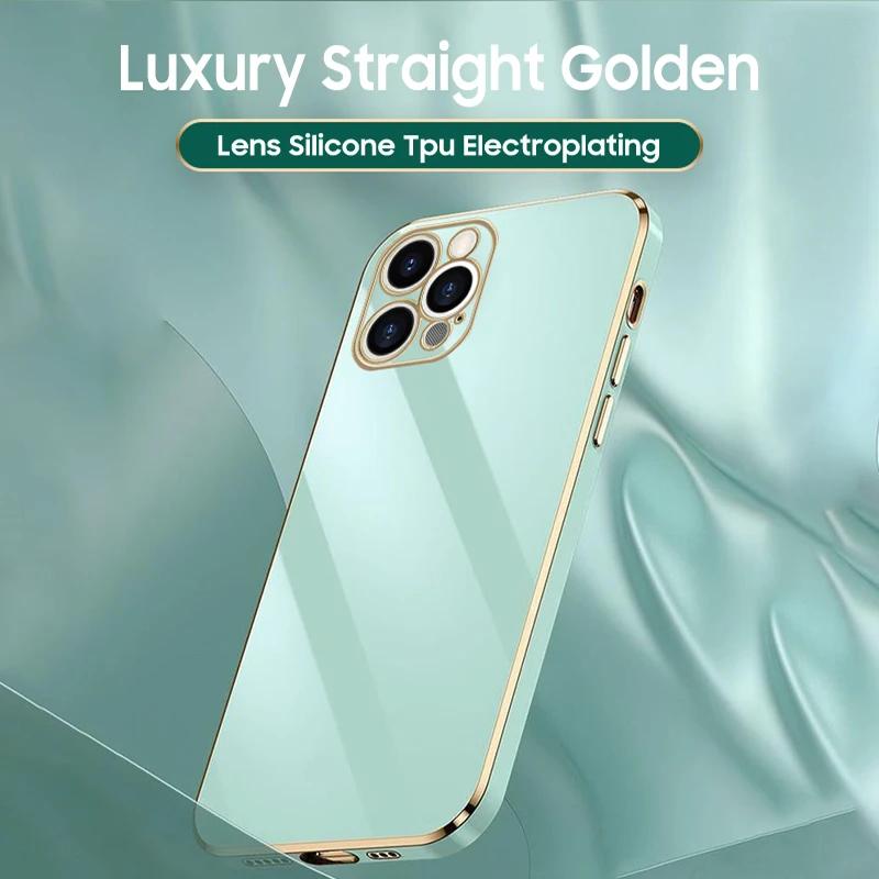 Мягкий чехол из ТПУ с 6D покрытием для iPhone 15 14 13 12 11 Pro Max XR XS X 7 8 Plus SE Mini 6S, силиконовый бампер, задняя крышка для телефона