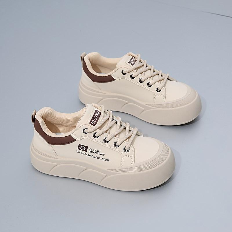 2025 Spring New Korean Version Ins Breathable Little White Shoes Women's Low-top Casual Board Shoes Platform Muffin Shoes GT8803