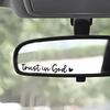 Trust In God Heart Car Rear View Mirror Sticker Decal Faith Bible Verse Christian Church Auto Vehicle Bumper Decor