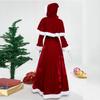 Рождественский костюм с большим подолом, легкая классическая красно-белая лоскутная праздничная одежда Санта-Клауса, мягкая праздничная одежда