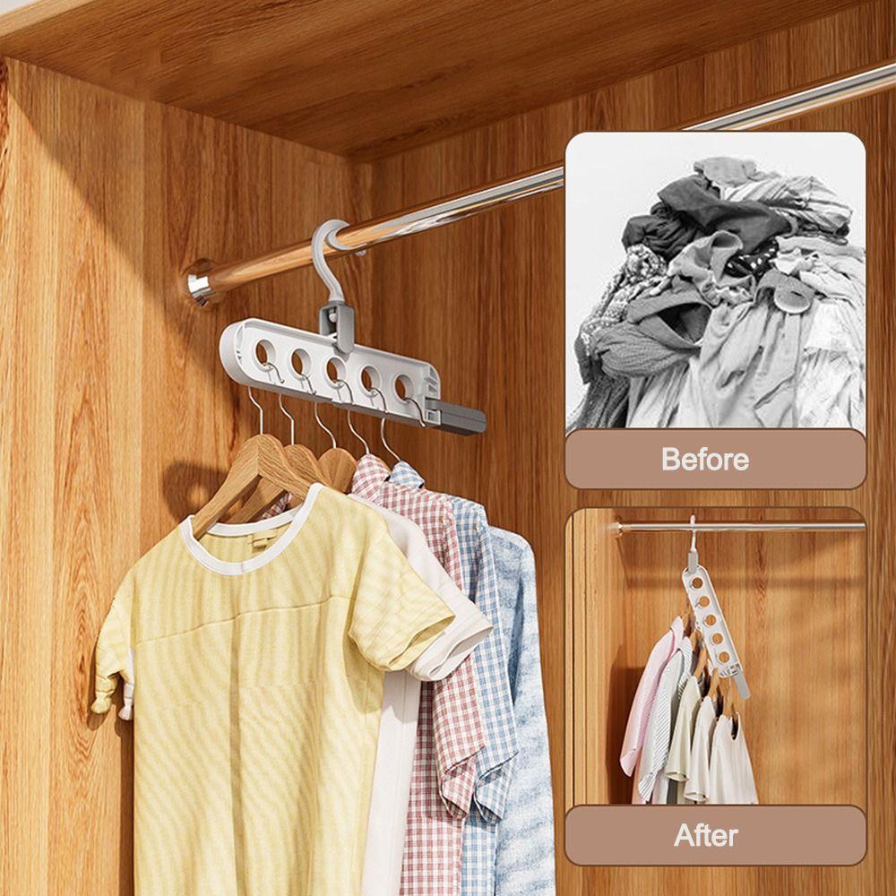 Foldable Clothes Drying Rack Multifunctional Clothes Hook  Home Wardrobe Accessories