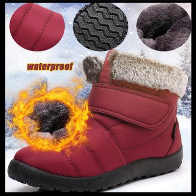 Теплые плюшевые толстые хлопковые сапоги, водонепроницаемая хлопковая обувь на мягкой подошве, зимние сапоги