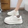 2025 Spring White Shoes New Korean Version Ins Female Students Platform Heightening Sports Board Shoes Casual Street Shot XW512