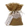 20 Wedding Burlap Favor Bags Rustic With Personalized Text & Custom Paper Tags Drawstring Gift Bag Wedding Party Sack 4""x6.5