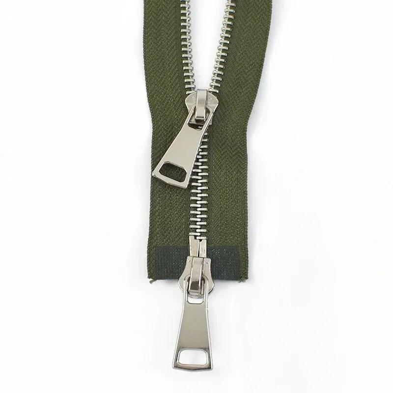 1-5 шт. 5# Металлические молнии 70/90/120 см Двусторонние разъемные молнии для пуховика Автоматическая блокировка Застежка-молния Швейный аксессуар для одежды