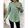 Женский осенне-зимний свободный повседневный джемпер с круглым вырезом