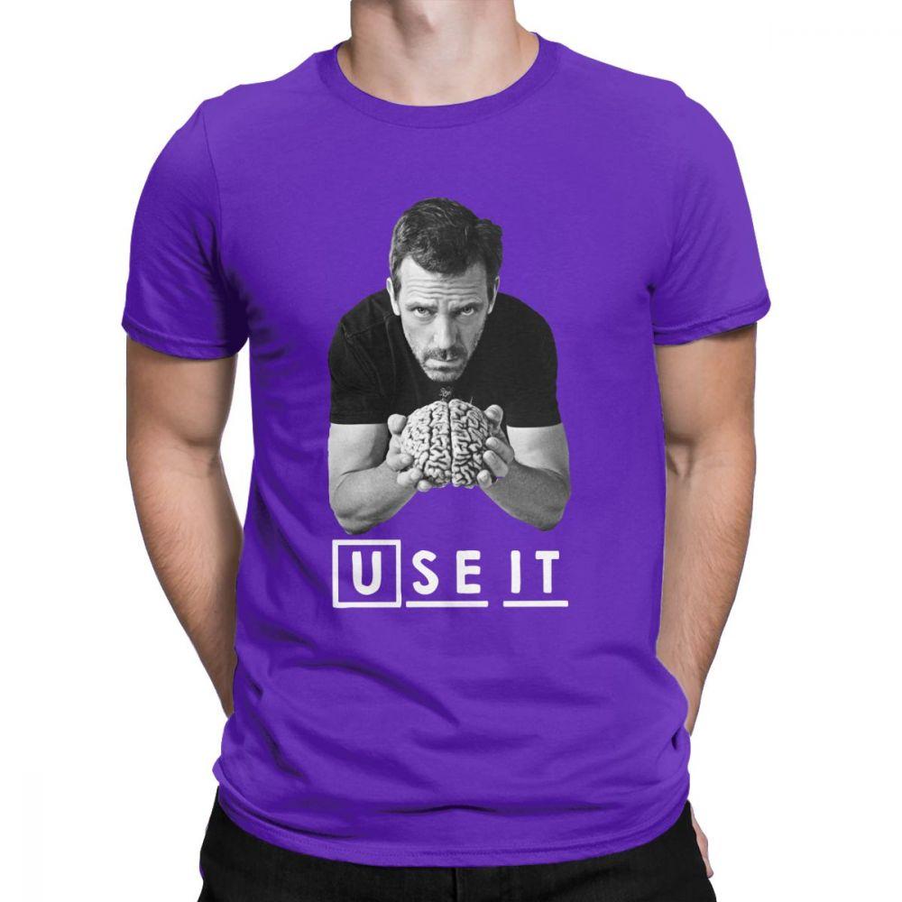 Мужская футболка House MD Доктор Хаус Используй это Смешные Топы Хлопок Короткий Рукав Футболка Индивидуальная Мужская Футболка Летняя Уличная Одежда Большого Размера