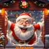 Christmas decoration background: Happy Santa Claus outdoor shooting decoration background banner