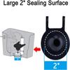 2 Inch Toilet Flapper Replacement Kit Black Waterproof Pad for Clap Cover  Vintage Toilet