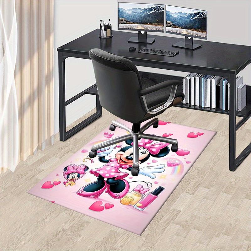 Office Carpet, Desk Mat, Gift for Home Decor, Cute Minnie Mouse Design, Soft and Non-Slip Rug for Room, Perfect for School or Home U