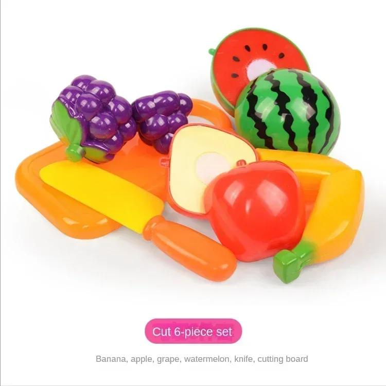 Children Kitchen Toys Simulation Kitchen Toys Set Cookware Fruits Cutting Kitchen Accessories Cooking Toys for Kids Girls Gifts