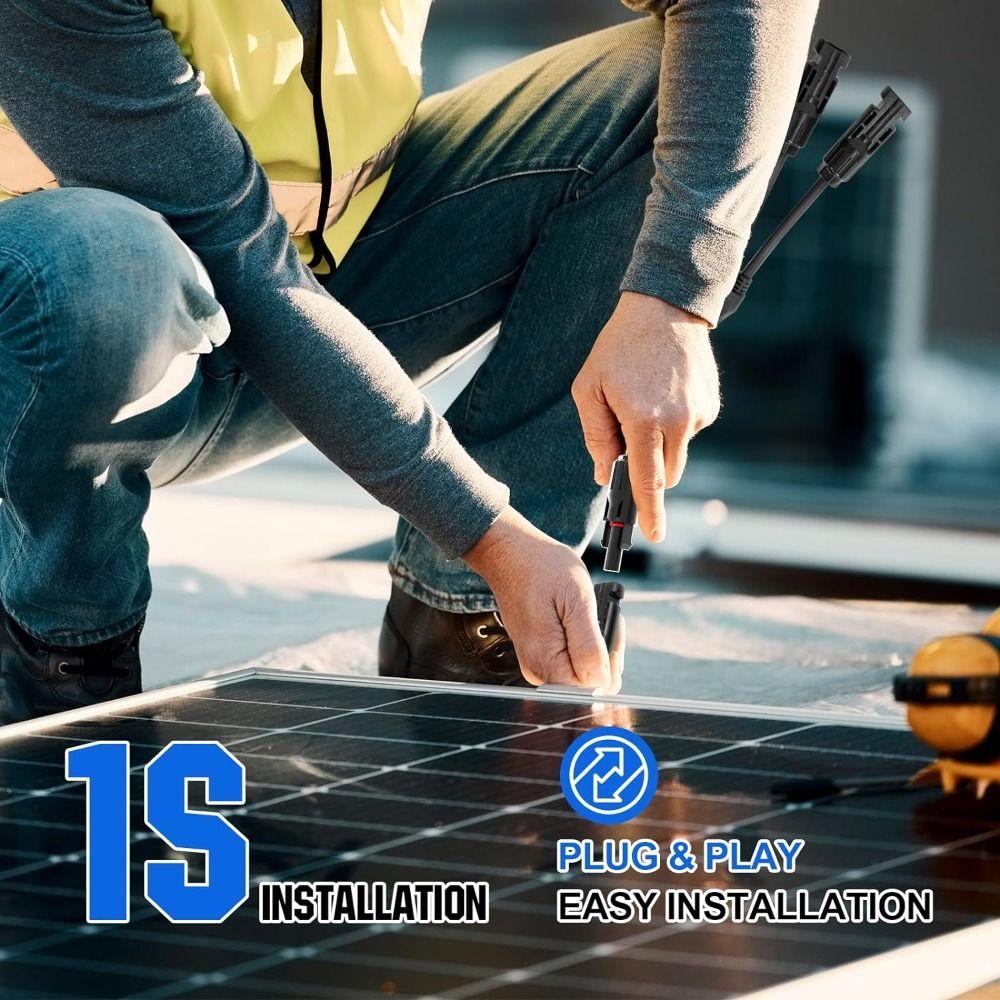 1000V/30A Solar Panel Connectors Flame Retardant Photovoltaic Cable Connectors Solar Power System