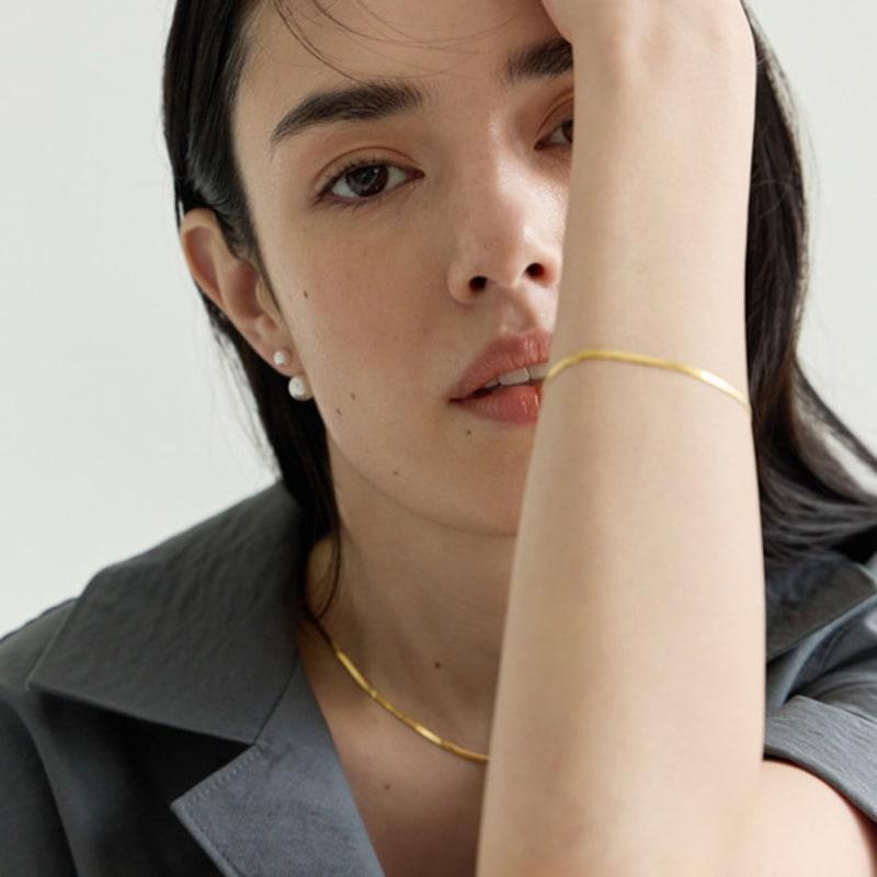 ENOUGHLIP Простой Серебряный Браслет