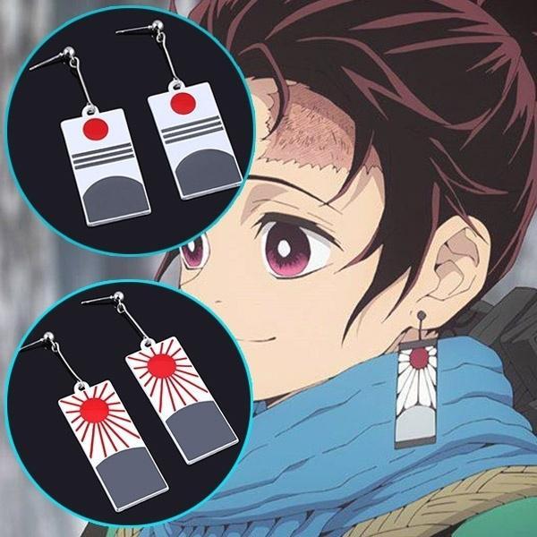 Модные Аниме Клинок Рассекающий Демонов Kimetsu No Yaiba Клинок Призрака Серьги Акриловые Подвесные Серьги Для Женщин Мужчин Ювелирные Аксессуары Подарок