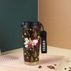 Christmas Tree Print Insulated Cup Xmas Thermal Water Bottle  for Office Workers
