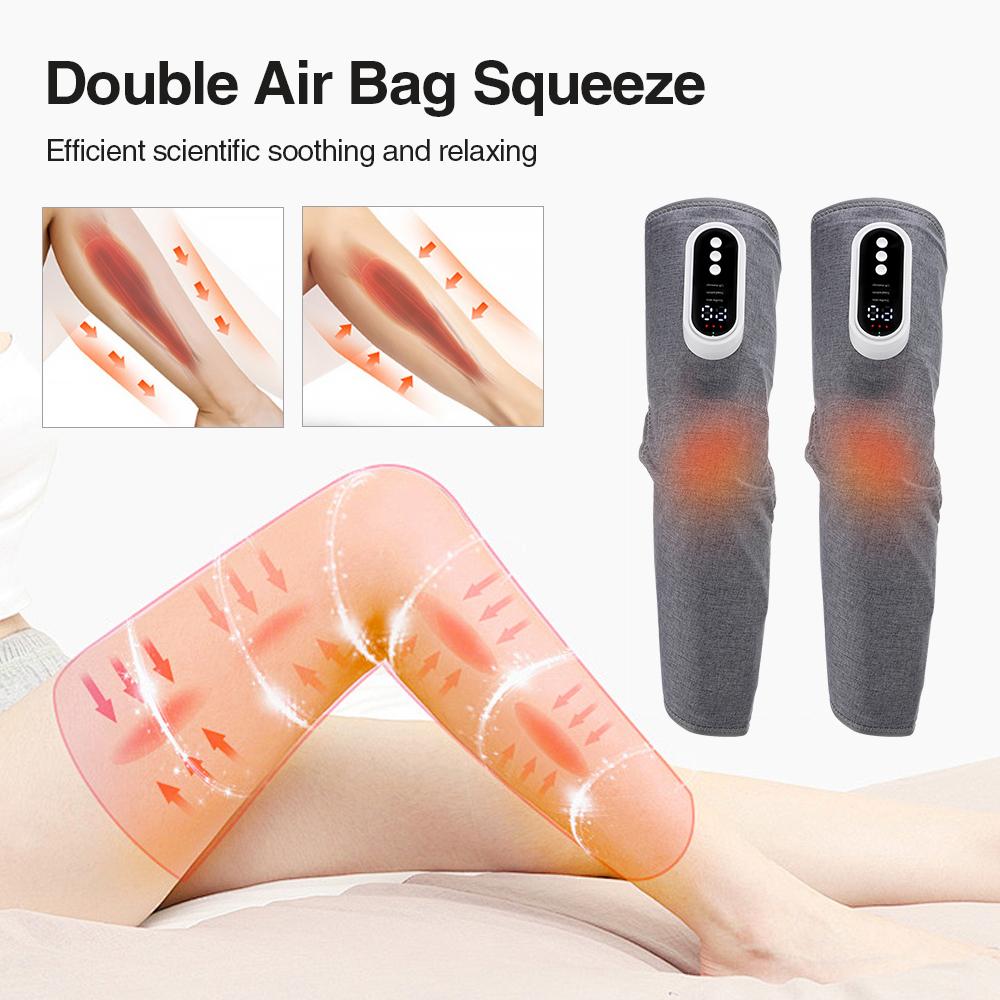 360° Foot Air Pressure Leg Massager Hot Compress Body Electric Calf Massager Muscle Relaxation Lymphatic Drainage Device