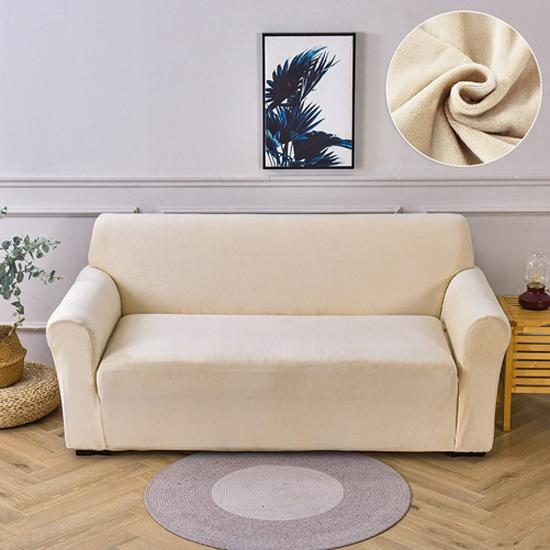 Ультрамягкий чехол для дивана из бархата Silver Fox Velvet с высокой эластичностью