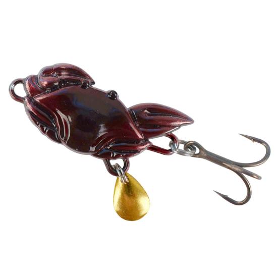 3.5CM/10G Metal Crab Spinner Blade Lure with Hook Long Casting Crab Bait with Rotating Sequin Spoon Spinnerbait Saltwater Freshwater Fishing