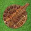 Wood Deviled Egg Platter Eggs Plate Reusable Reversible Carrier Tray Container