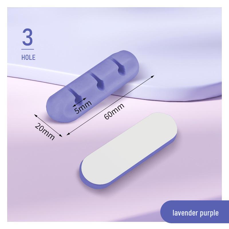 Multi-Hole Self-Adhesive Cable Organizer and Power Cord Holder