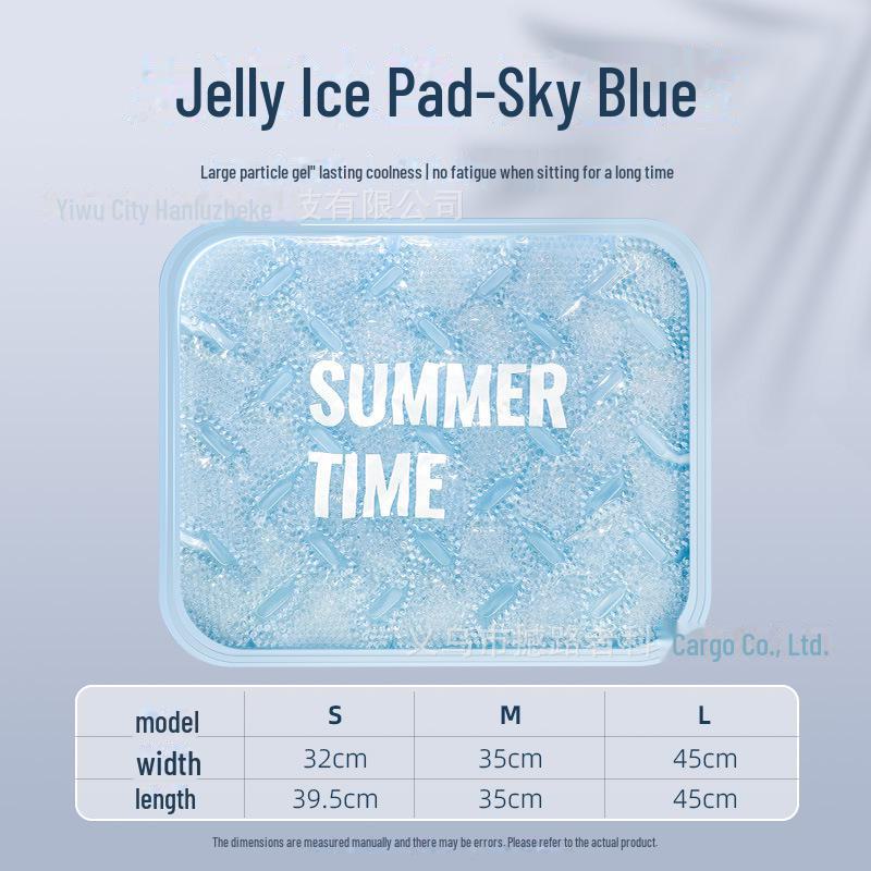 Summer Gel Seat Cushion: Breathable, Water-Injectable Ice Pad with Cooling Beads for Students and Cars.