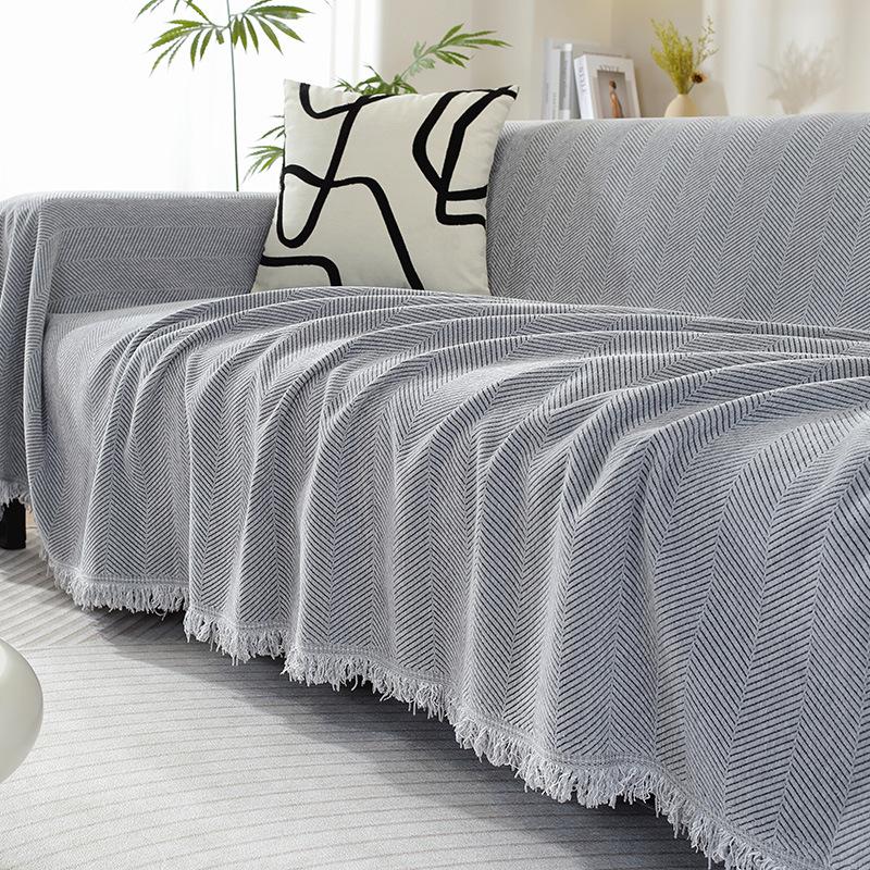 Four Seasons Universal Sofa Cover Cloth Towel Simple Pattern Sofa Cushion Nordic Style Cover Towel All-Inclusive Cover