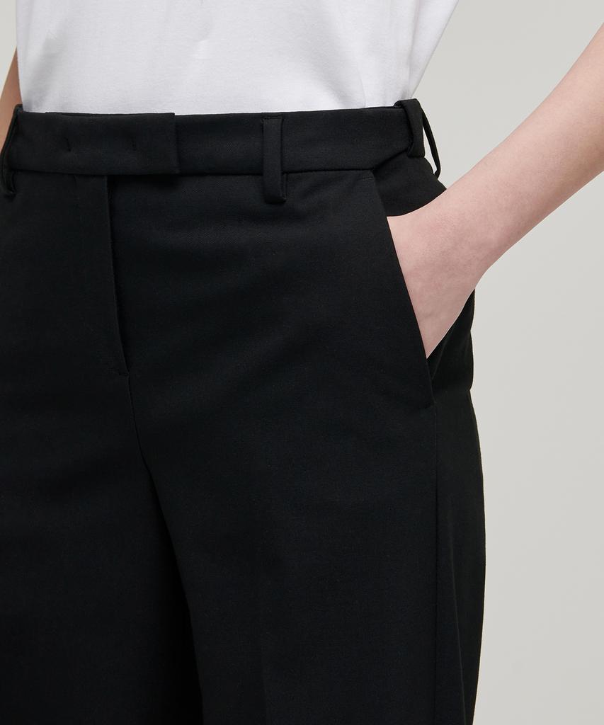 MUSINSA STANDARD WOMAN Женские широкие брюки со скрытой резинкой [Черный]