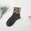 Spotted Leopard Print Women Socks Fashion  Mid-Tube  Socks For Girls Novelty Animal Pattern Japanese Style Autuma Spring  Summer