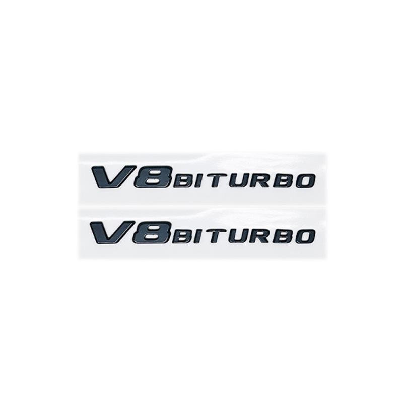 FUP1 Глянцевый Черный Значок-Наклейка V8 Biturbo для Mercedes AMG C63 C63s C205 S205 W205 Крыла Багажника Заднего Логотипа Наклейка