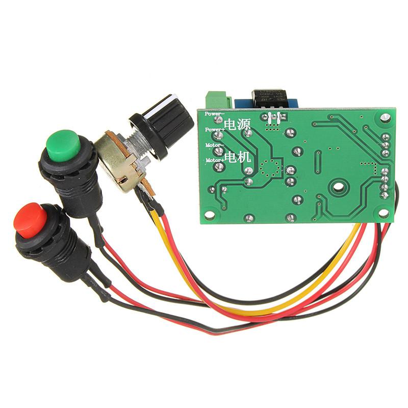 Регулятор скорости двигателя постоянного тока DC 6V 12V 24V ШИМ-контроллер Переключатель вперед и назад Контроллер двигателя Регулируемая скорость