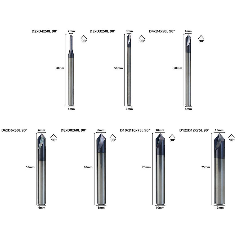 End Mill 90 Degree Carbide Router Engineering Tool