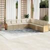 VidaXL Garden Lounge Set with Cushions 9 Pcs, Patio Sofas, Patio Furniture Set, Outdoor Furniture, Beige 3227738